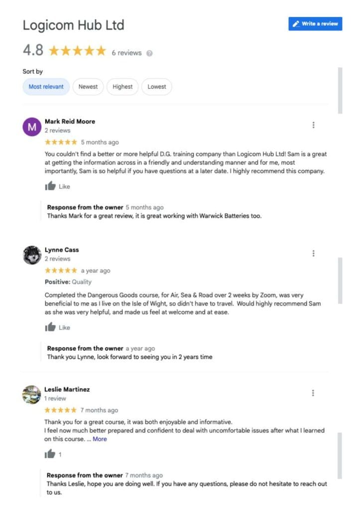Logicom Google review 1